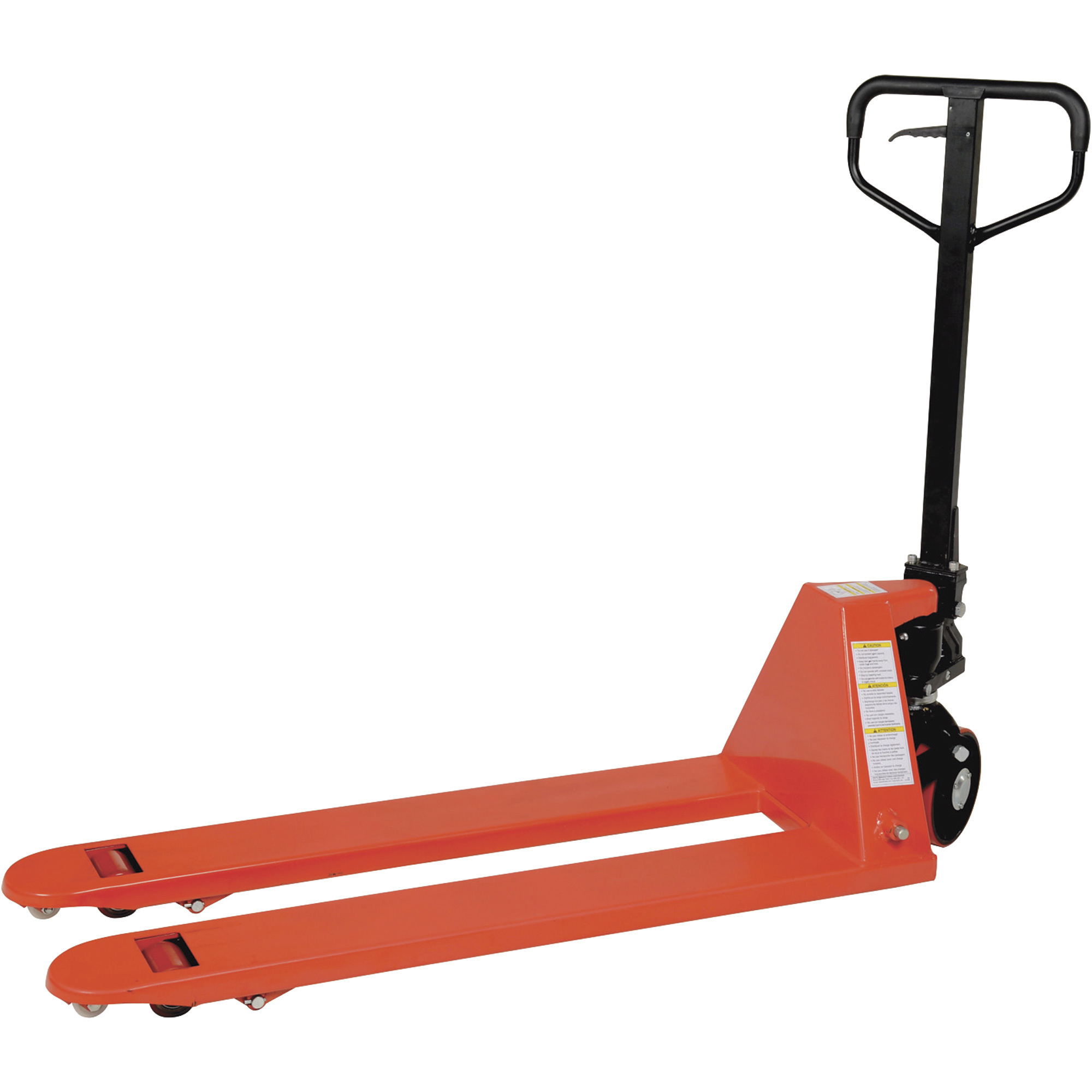 Vestil Full-Featured Pallet Truck - 5,500-Lb. Capacity, Poly-On-Steel Wheels, 49in.L x 22in.W Forks, Ergonomic Design, Model# PM5-2048